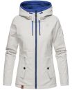 Marikoo Chuu leichte 2 in 1 Outdoor Damen Wendejacke mit Kapuze B691 Hellgrau Muster Größe XS - Gr. 34