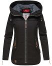 Navahoo Wekoo Damen Übergangs Jacke mit Kapuze B692 Schwarz  Größe XL - Gr. 42