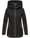 Navahoo Wekoo Damen Übergangs Jacke mit Kapuze B692 Schwarz  Größe XL - Gr. 42