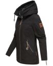 Navahoo Wekoo Damen Übergangs Jacke mit Kapuze B692 Schwarz  Größe XL - Gr. 42