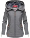 Navahoo Wekoo Damen Übergangs Jacke mit Kapuze B692 Anthrazit Größe XS - Gr. 34