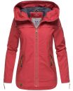 Navahoo Wekoo Damen Übergangs Jacke mit Kapuze B692 Rot Größe XS - Gr. 34