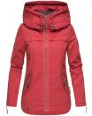 Navahoo Wekoo Damen Übergangs Jacke mit Kapuze B692 Rot Größe XS - Gr. 34