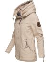 Navahoo Wekoo Damen Übergangs Jacke mit Kapuze B692 Beige Größe XS - Gr. 34