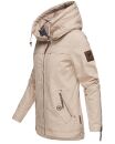 Navahoo Wekoo Damen Übergangs Jacke mit Kapuze B692 Beige Größe M - Gr. 38