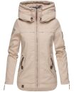 Navahoo Wekoo Damen Übergangs Jacke mit Kapuze B692 Beige Größe L - Gr. 40
