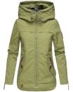Navahoo Wekoo Damen Übergangs Jacke mit Kapuze B692 Grün Größe XS - Gr. 34