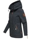 Navahoo Wekoo Damen Übergangs Jacke mit Kapuze B692 Navy Muster Größe S - Gr. 36