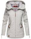 Navahoo Wekoo Damen Übergangs Jacke mit Kapuze B692 Hellgrau Muster Größe XS - Gr. 34