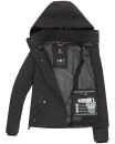 Marikoo Maliaa leichte Damen Übergangs Jacke mit Kapuze B694 Schwarz Größe XS - Gr. 34