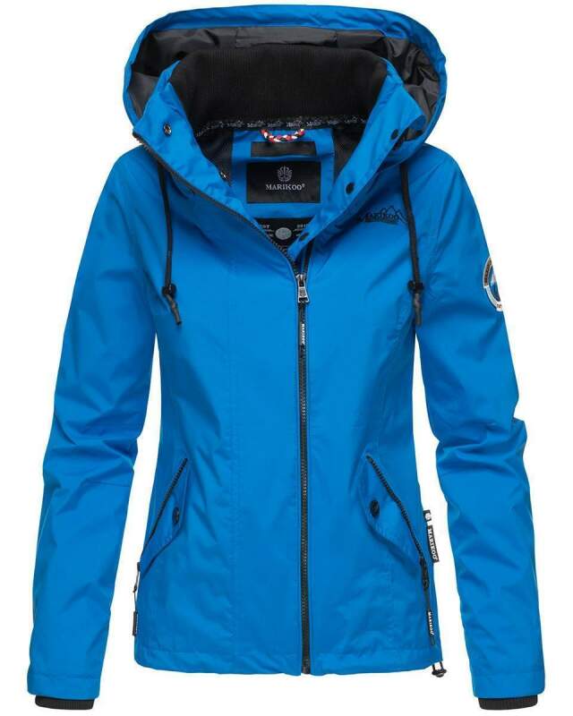 Marikoo Maliaa leichte Damen Übergangs Jacke mit Kapuze B694 Blau Größe XS - Gr. 34