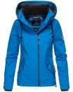 Marikoo Maliaa leichte Damen Übergangs Jacke mit Kapuze B694 Blau Größe S - Gr. 36