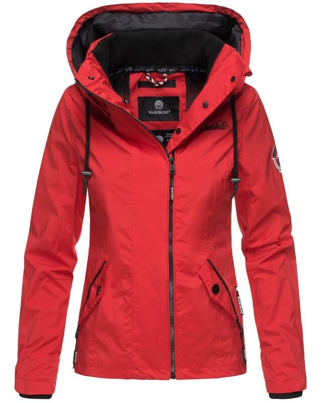 Marikoo Maliaa leichte Damen Übergangs Jacke mit Kapuze B694 Rot Größe XS - Gr. 34