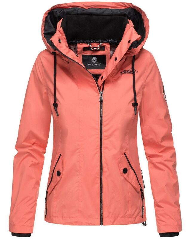 Marikoo Maliaa leichte Damen Übergangs Jacke mit Kapuze B694 Coral Größe XS - Gr. 34