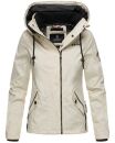 Marikoo Maliaa leichte Damen Übergangs Jacke mit Kapuze B694 Creme Größe XS - Gr. 34