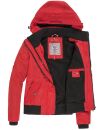 Marikoo Luyuu leichte Damen Übergangs Jacke mit Kapuze B695 Rot Größe XS - Gr. 34