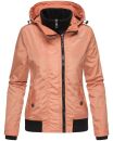 Marikoo Luyuu leichte Damen Übergangs Jacke mit Kapuze B695 Peach Größe XS - Gr. 34