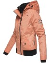 Marikoo Luyuu leichte Damen Übergangs Jacke mit Kapuze B695 Peach Größe XS - Gr. 34
