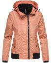 Marikoo Luyuu leichte Damen Übergangs Jacke mit Kapuze B695 Peach Größe S - Gr. 36