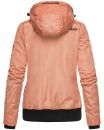 Marikoo Luyuu leichte Damen Übergangs Jacke mit Kapuze B695 Peach Größe S - Gr. 36