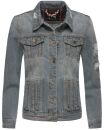 Navahoo Pamuyaa Damen Jeans Jacke B697 Grau Größe XS - Gr. 34