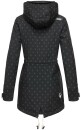Marikoo Zimtzicke Damen Outdoor Softshell Jacke lang  B614 Schwarz Muster Größe XXXL - Gr. 46