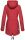 Marikoo Zimtzicke Damen Outdoor Softshell Jacke lang  B614 Rot Muster Größe XS - Gr. 34