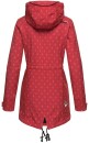 Marikoo Zimtzicke Damen Outdoor Softshell Jacke lang  B614 Rot Muster Größe S - Gr. 36