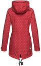 Marikoo Zimtzicke Damen Outdoor Softshell Jacke lang  B614 Rot Muster Größe M - Gr. 38