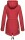 Marikoo Zimtzicke Damen Outdoor Softshell Jacke lang  B614 Rot Muster Größe XXXL - Gr. 46