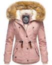Navahoo Pearl Damen Winter Jacke mit Kunstfell B643 Rosa Größe XS - Gr. 34