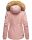 Navahoo Pearl Damen Winter Jacke mit Kunstfell B643 Rosa Größe XS - Gr. 34