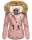 Navahoo Pearl Damen Winter Jacke mit Kunstfell B643 Rosa Größe L - Gr. 40