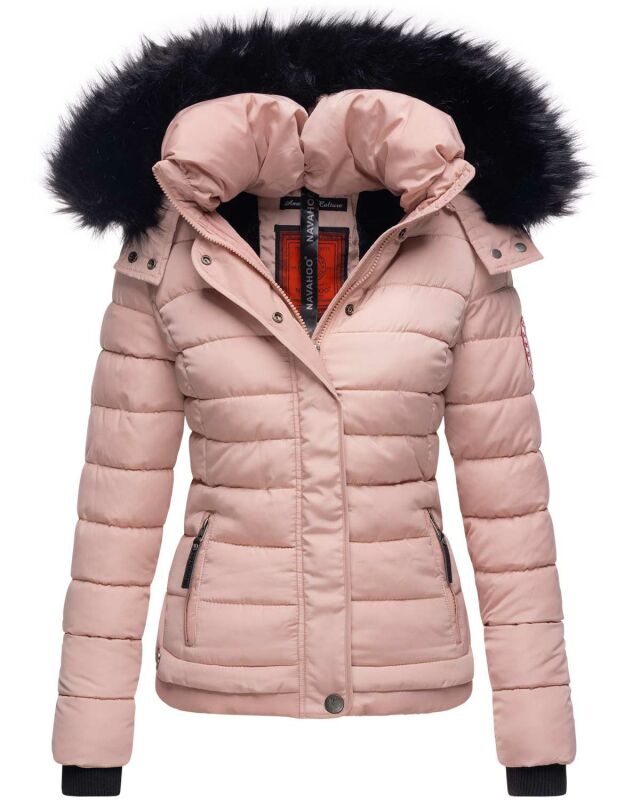 Navahoo warme Damen Winterjacke Kurzjacke gefüttert B301 Rosa Größe L - Gr. 40