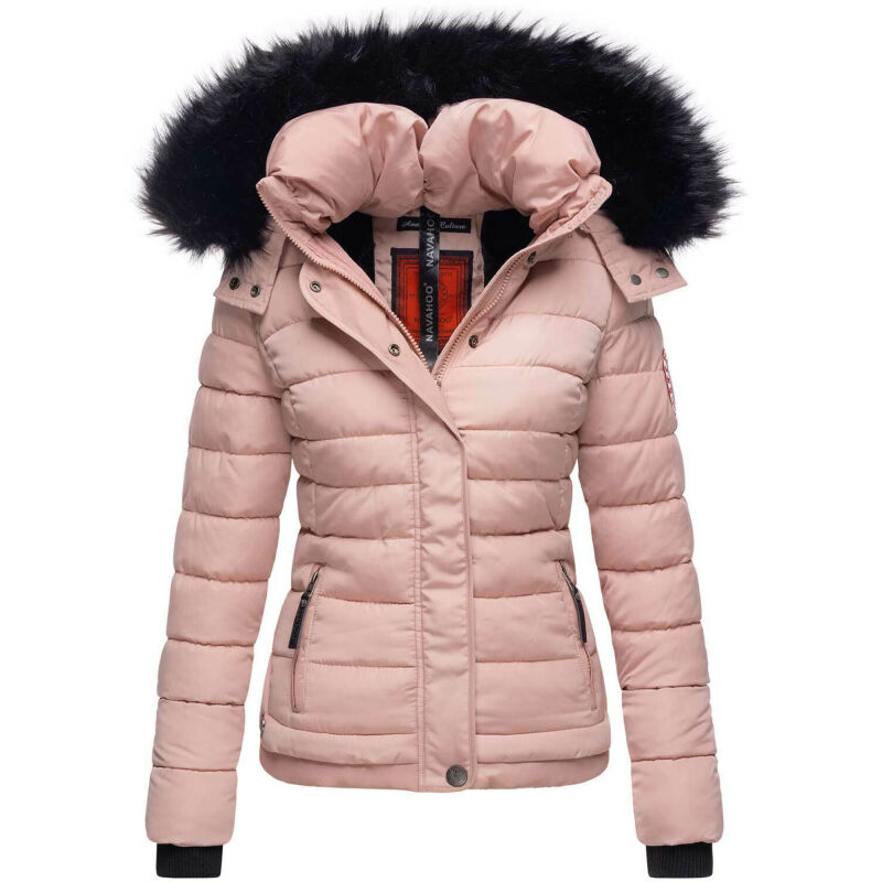 Navahoo warme Damen Winterjacke Kurzjacke gefüttert B301 Rosa Größe XXL - Gr. 44