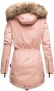 Navahoo Daria warme Damen Winterjacke Parka mit Kunstfell Kragen B380 Rosa Größe XXL - Gr. 44