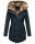 Navahoo Diamond warme Damen Winter Jacke lang mit Teddyfell B648 Navy Größe XS - Gr. 34