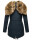 Navahoo Diamond warme Damen Winter Jacke lang mit Teddyfell B648 Navy Größe XS - Gr. 34