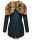 Navahoo Diamond warme Damen Winter Jacke lang mit Teddyfell B648 Navy Größe XL - Gr. 42