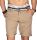 Indicode Herren Chino Shorts kurze Hose inkl. Gürtel B499 Greige-Größe L - Gr. L