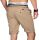 Indicode Herren Chino Shorts kurze Hose inkl. Gürtel B499 Greige-Größe L - Gr. L