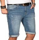 Indicode Herren Sommer Jeans Shorts kurze Hose B556 Hellblau Größe XXXL - Gr. 3XL