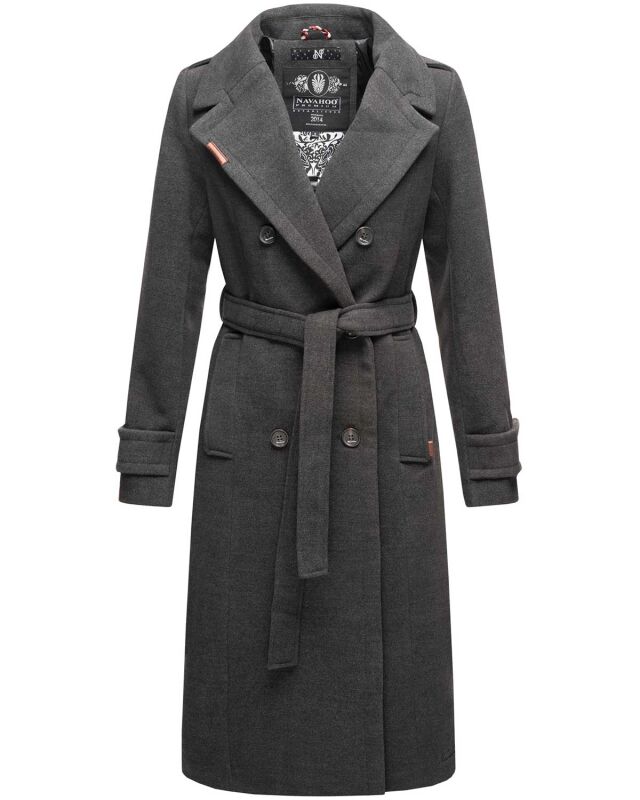 Navahoo Arnaa warmer Damen Mantel Trenchcoat B801 Anthrazit Größe L - Gr. 40