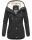 Marikoo Bikoo Damen Teddyfell gefüttert Winterjacke B802 Schwarz Größe S - Gr. 36