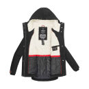 Marikoo Bikoo Damen Teddyfell gefüttert Winterjacke B802 Schwarz Größe XXL - Gr. 44