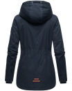 Marikoo Bikoo Damen Teddyfell gefüttert Winterjacke B802 Navy Größe S - Gr. 36