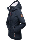 Marikoo Bikoo Damen Teddyfell gefüttert Winterjacke B802 Navy Größe S - Gr. 36