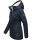 Marikoo Bikoo Damen Teddyfell gefüttert Winterjacke B802 Navy Größe S - Gr. 36