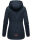 Marikoo Bikoo Damen Teddyfell gefüttert Winterjacke B802 Navy Größe M - Gr. 38