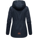 Marikoo Bikoo Damen Teddyfell gefüttert Winterjacke B802 Navy Größe XXL - Gr. 44